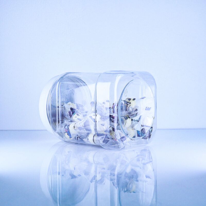 คุณภาพสูง สกรู ปิดเรียบ ใส เซซามะ ชิลลี่แห้ง ไข่ขาว ขนาดผง พลาสติก