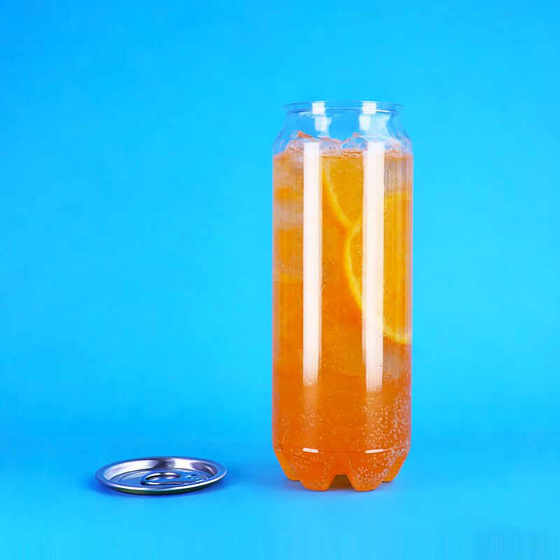 กระป๋องพลาสติกพีอีที พร้อมฝาเปิดง่าย ขนาด 500 มิลลิลิตร ป้องกันการรั่วไหลสําหรับเครื่องดื่มที่มีก๊าซและเครื่องดื่มแอลกอฮอล์