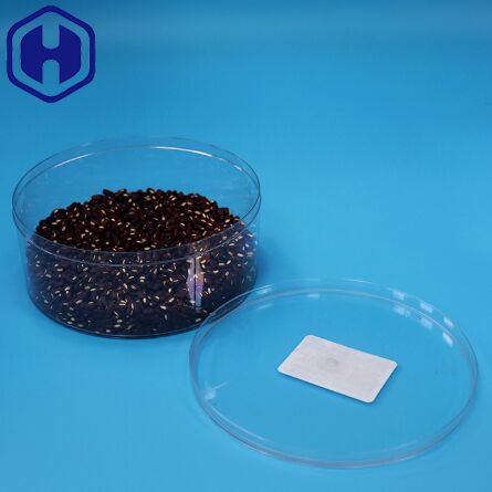 PET Wide Mouth Round PET Transparent Food Dried Food Storage Containers Clear Lids