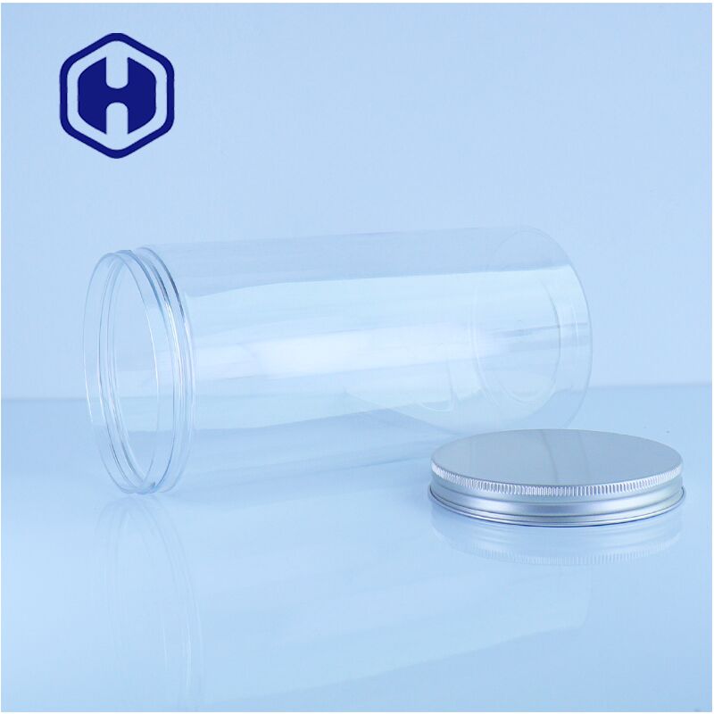 BPA ฟรี อาหารใส กระป๋อง PET พร้อมฝาอะลูมิเนียม การเก็บง่าย เครื่องปรุงรสพัดถั่วผง