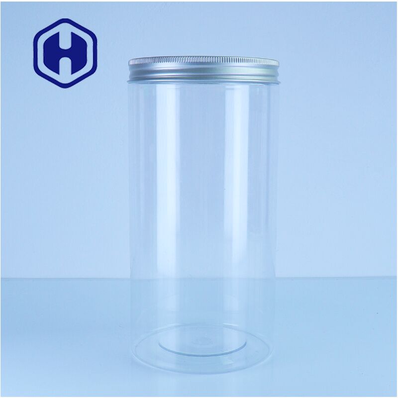 BPA ฟรี อาหารใส กระป๋อง PET พร้อมฝาอะลูมิเนียม การเก็บง่าย เครื่องปรุงรสพัดถั่วผง