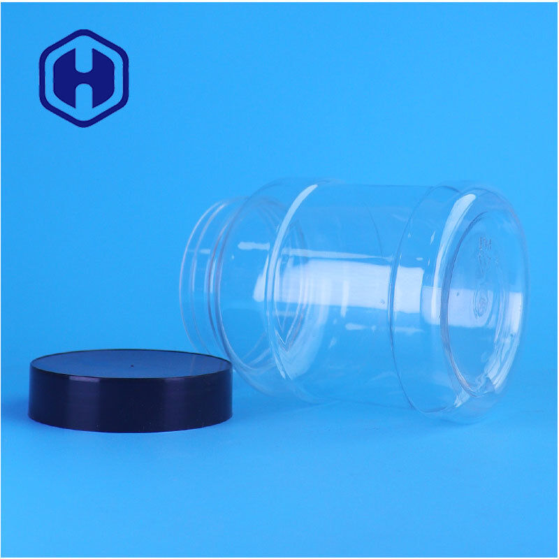 Food Packaging Crystal ODM Clear PET Jars For Pistachios Walnuts Pecans Mixed Nuts