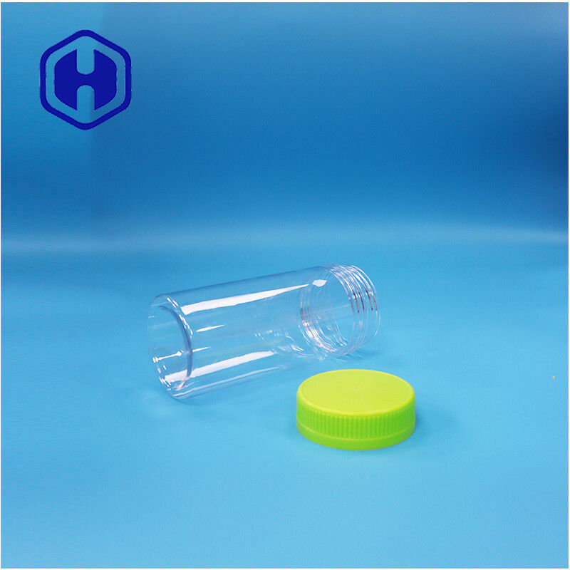 อาหารแห้งกลมใส ของขวัญพลาสติก ของหวาน น้ําตาลถั่ว PET Jar Screw Top Lid
