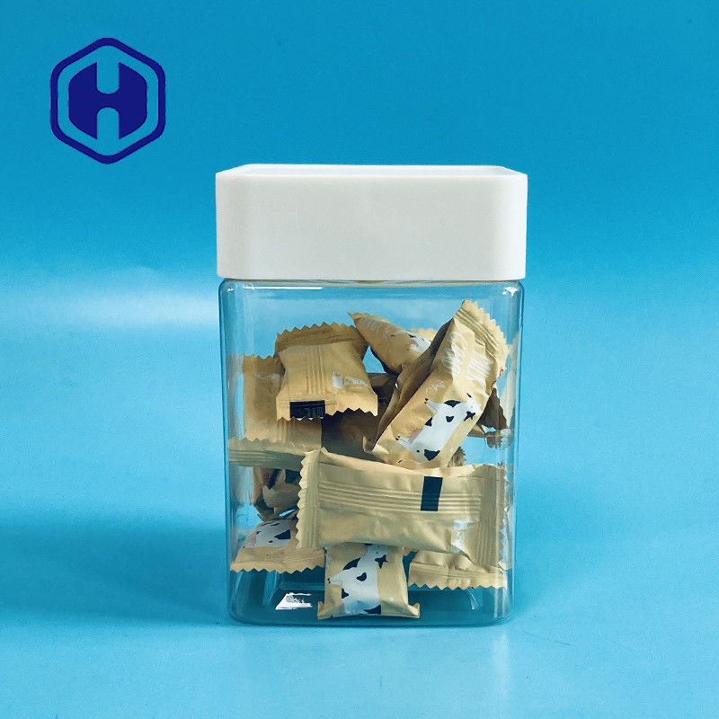 ขวดคุกกี้สำหรับสัตว์เลี้ยงพลาสติกใสสำหรับวันที่เมล็ด Marshmallow วอลนัทผักผลไม้แห้ง