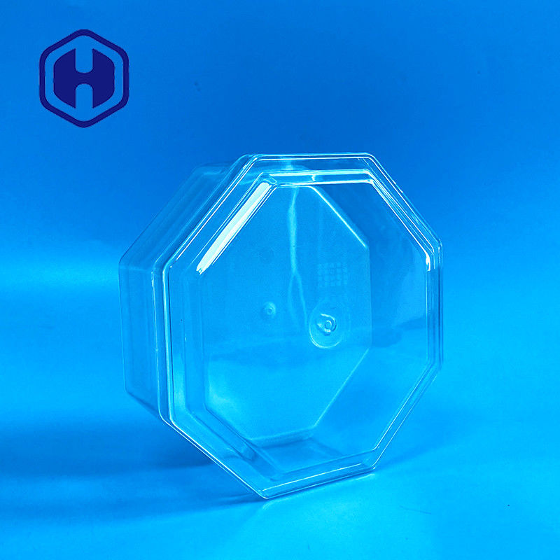 เนื้ออ่อนนุชแบบกำหนดเองแปดเหลี่ยม Cubilose 15oz Clear PET Box