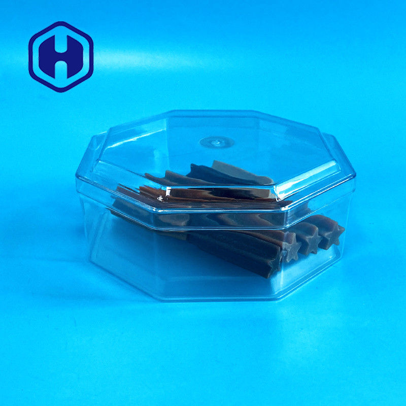เนื้ออ่อนนุชแบบกำหนดเองแปดเหลี่ยม Cubilose 15oz Clear PET Box
