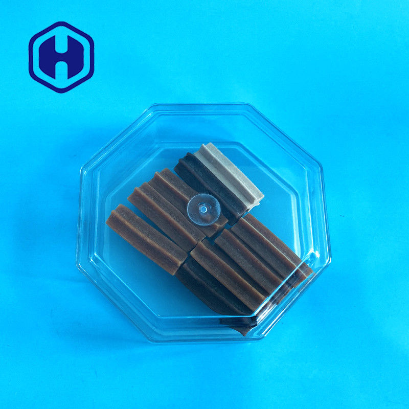 เนื้ออ่อนนุชแบบกำหนดเองแปดเหลี่ยม Cubilose 15oz Clear PET Box