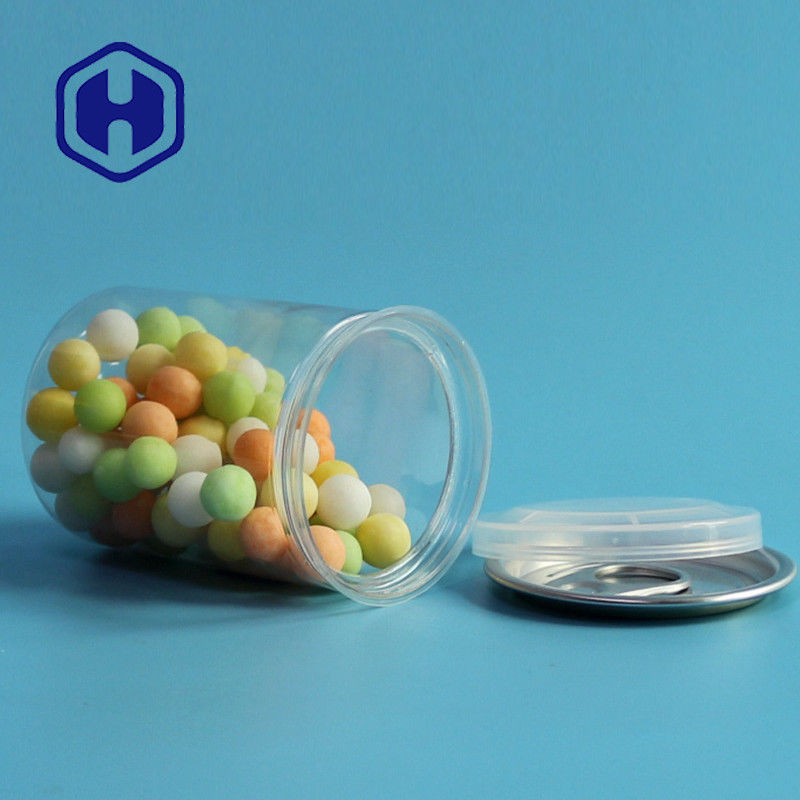 กระป๋องพลาสติก PET 80g สำหรับชา ขนมหวาน ช็อกโกแลต อาหารเด็ก 165ml 5.6oz 202# Easy Open Ends