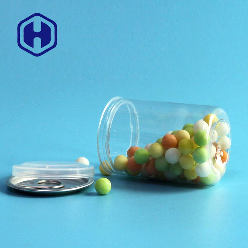 กระป๋องพลาสติก PET 80g สำหรับชา ขนมหวาน ช็อกโกแลต อาหารเด็ก 165ml 5.6oz 202# Easy Open Ends