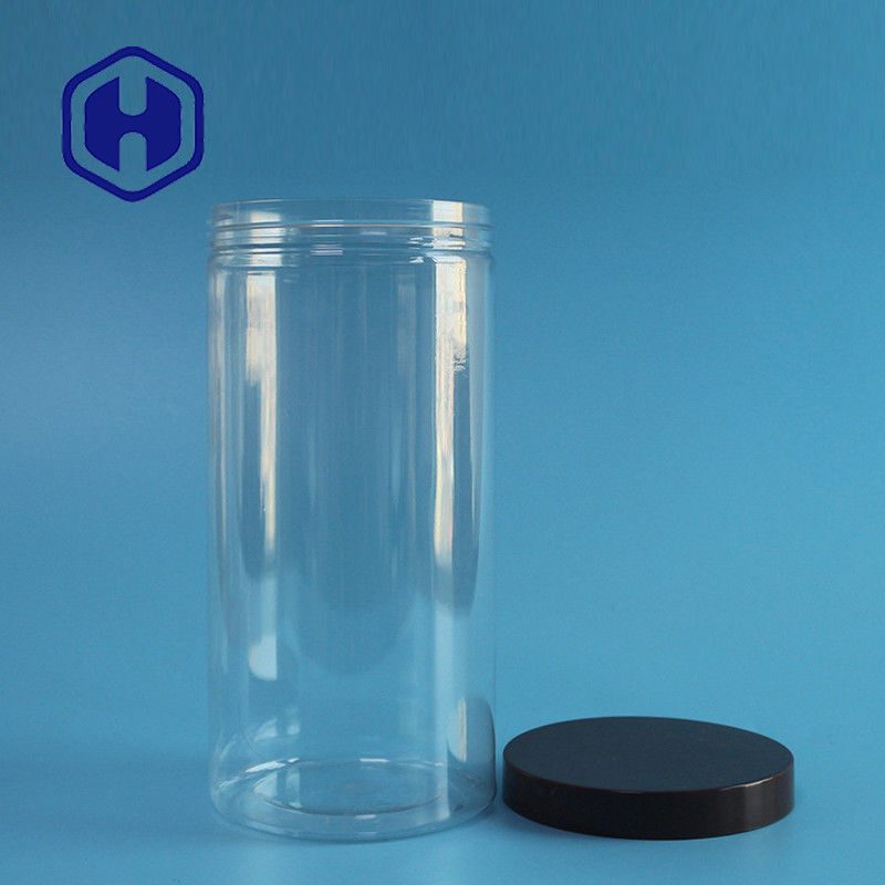 ขวดพลาสติกป้องกันการรั่ว 750 มล. บรรจุภัณฑ์ม้วนลวดยาวด้านยาวใส PET ปากกว้าง