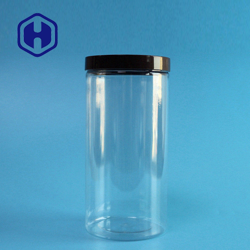 ขวดพลาสติกป้องกันการรั่ว 750 มล. บรรจุภัณฑ์ม้วนลวดยาวด้านยาวใส PET ปากกว้าง