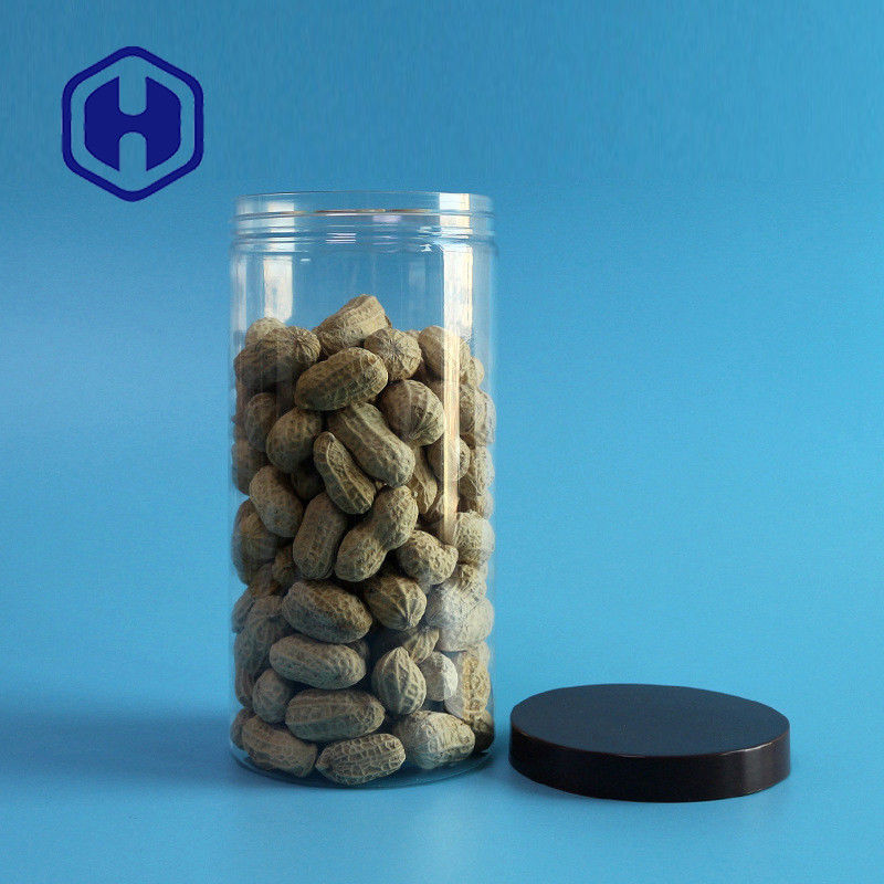 ขวดพลาสติกป้องกันการรั่ว 750 มล. บรรจุภัณฑ์ม้วนลวดยาวด้านยาวใส PET ปากกว้าง