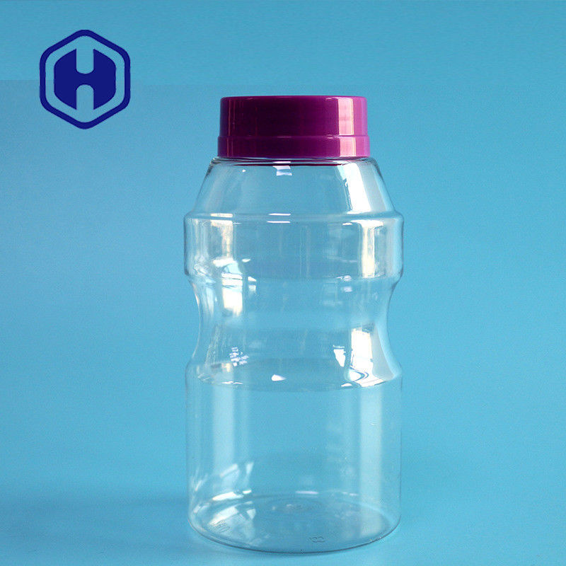 ขวดพลาสติกป้องกันการรั่วขนาด 300 มล. สำหรับเมล็ดช็อกโกแลตเมล็ดกาแฟปากขวด PET ขนาดเล็กพร้อมฝาเกลียว