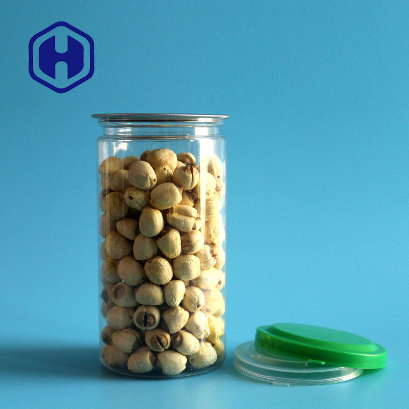 211 # 440ml พลาสติกใสกระป๋องเมล็ดช็อกโกแลตบิสกิตบาร์เปิดง่าย PET Can