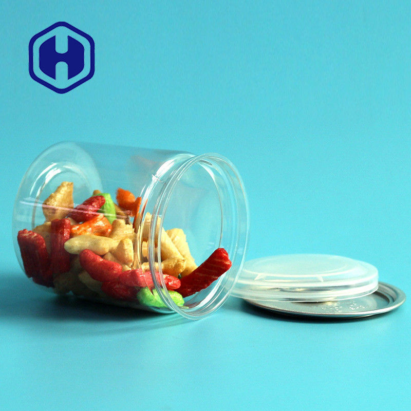 250ml 211 8.5oz กระป๋องพลาสติกใสใสหมูแห้งเนื้อ Jerky บรรจุภัณฑ์