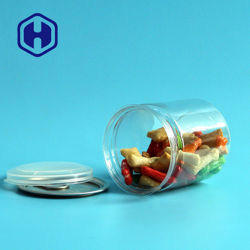 250ml 211 8.5oz กระป๋องพลาสติกใสใสหมูแห้งเนื้อ Jerky บรรจุภัณฑ์