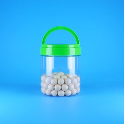 ขวดโหลพลาสติก PET ใส ทรงกลม สำหรับเนยถั่ว ปิดผนึกได้ พร้อมฝาเกลียว ปราศจากสาร BPA