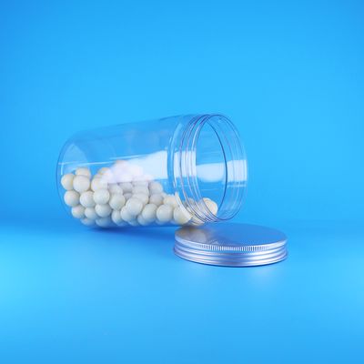 ขวดโหลพลาสติก PET ปากกว้างใส สำหรับอาหารเด็ก ลูกอม ทรงสูง กลม ฝาแบนอะลูมิเนียม