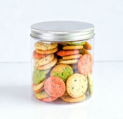 ใส ปากกว้าง พริสฝรั่ง ยอเกิร์ต ไอศครีม ครอบ PET Jar อะลูมิเนียม กล่อง