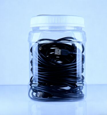 ดีปิดพลาสติก PET รูปทรงสี่เหลี่ยม กระปุกโปร่งใส จีน Yam Cake เติมเบสกิต กล่องสกรู