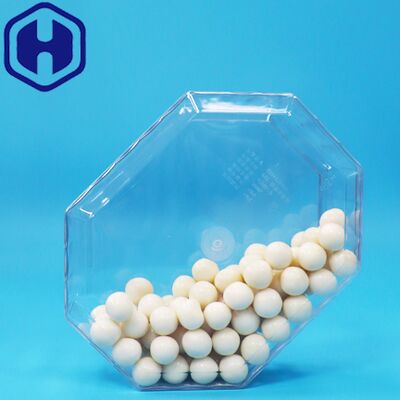 กล่องบรรจุภัณฑ์ทรงแปดเหลี่ยมพลาสติก PET สำหรับขนมผลไม้อบแห้ง ถั่ว คุกกี้ เกรดอาหาร