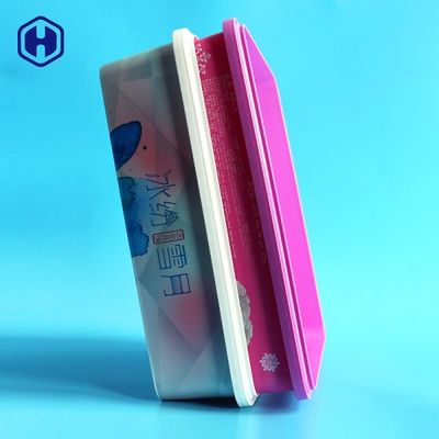 ผนังบาง IML กล่องน้ำหนักเบาสีสันสดใสภาชนะบรรจุอาหารพลาสติกสี่เหลี่ยม