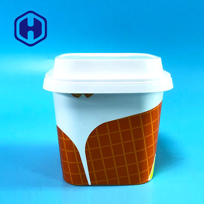 22ออนซ์ IML Tubs สำหรับไอศกรีมถั่วคาเคาแช่แข็ง มะม่วง ถั่วลิสง เชียบัตเตอร์บำรุงผิว